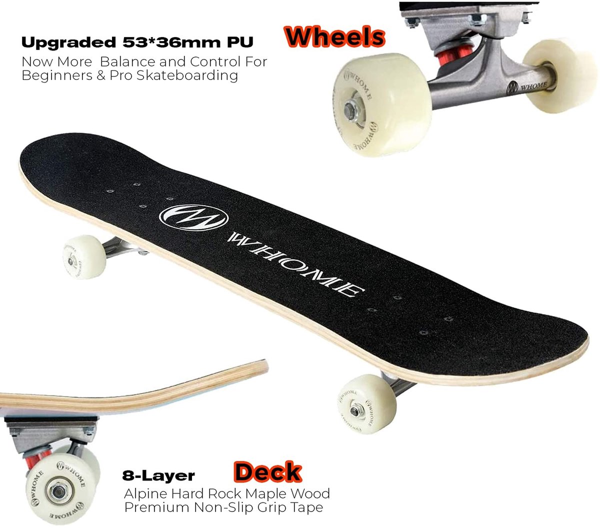 Solidchoice - Professionele Skateboard voor Beginners en Gevorderden