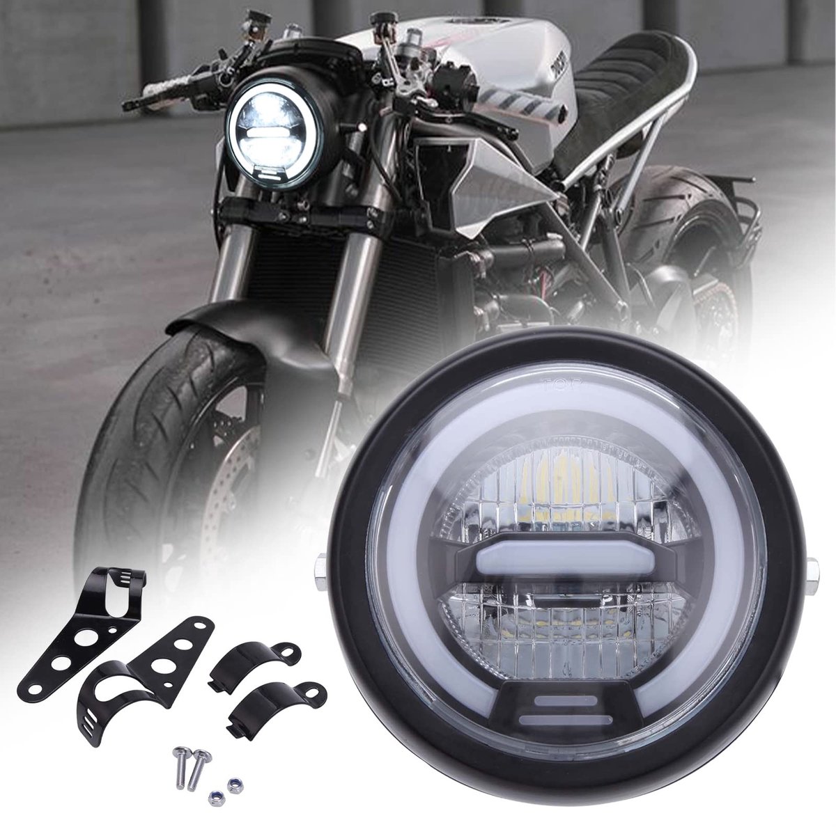 Solidchoice - 6.5 Inch LED Motorrichthuis met Universele Bevestiging
