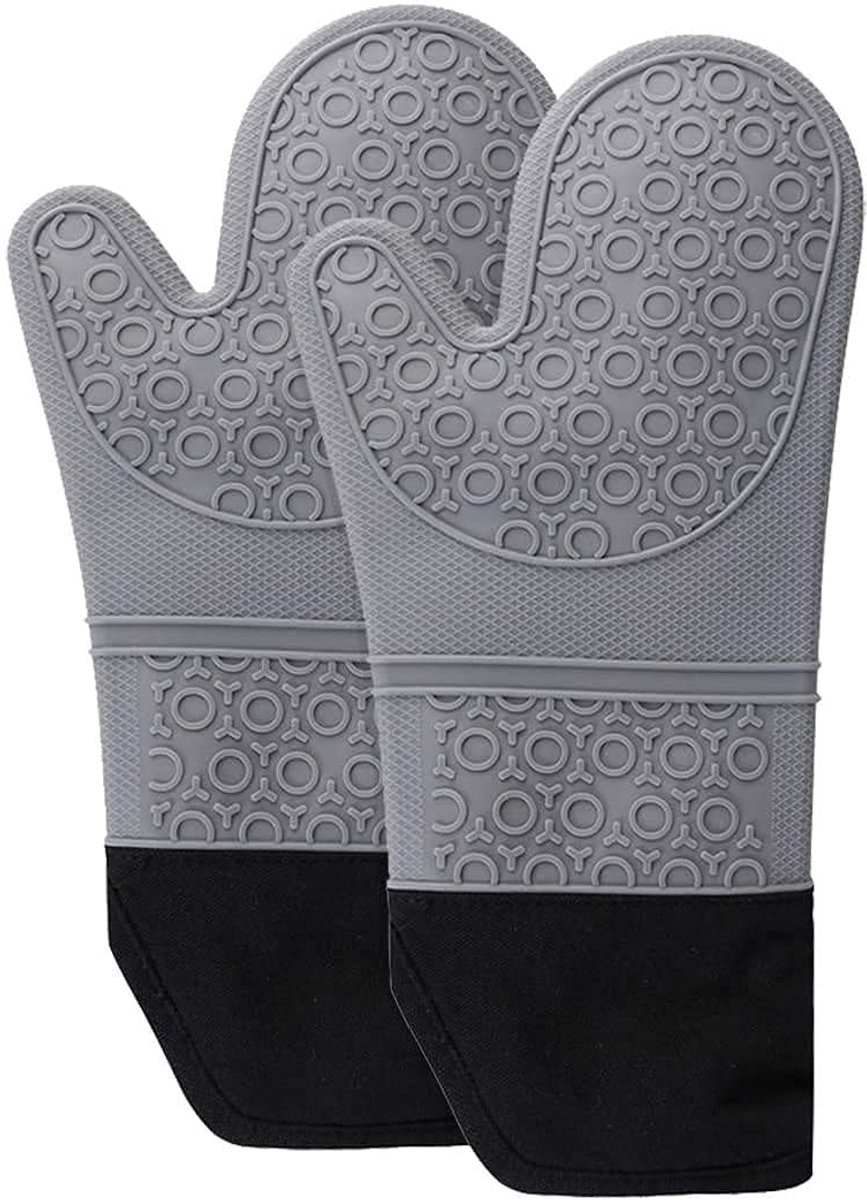 Solidchoice - Grijze Silicone Ovenhandschoenen voor Hittebescherming
