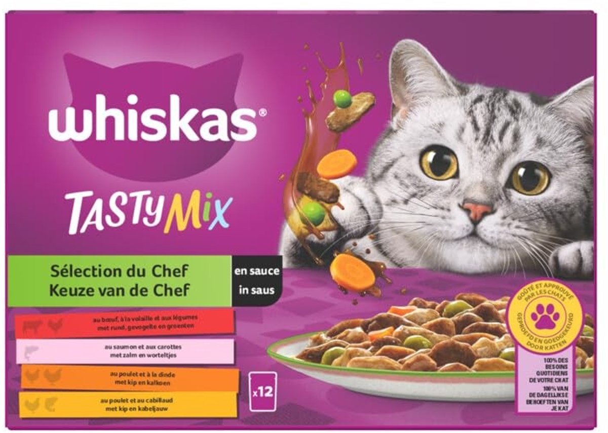 Solidchoice - Complete Natvoer voor Volwassen Katten in Saus, 48 Versheidszakjes
