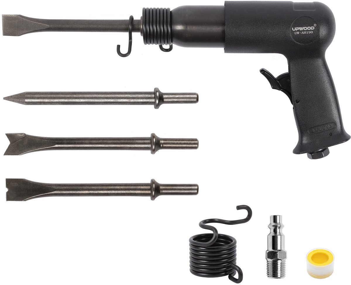 Solidchoice - Medium Barrel Lucht Hamerset met 4 Chisels