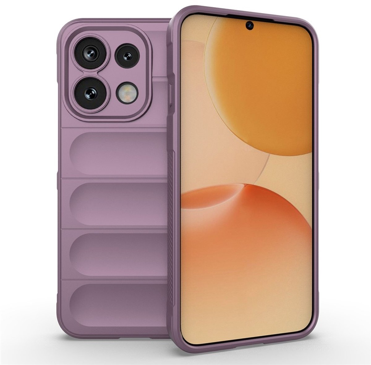 Coverup Hoesje - Geschikt voor OPPO Reno16 F Hoesje - Coverup Hands-On Rugged Back Cover - Paars
