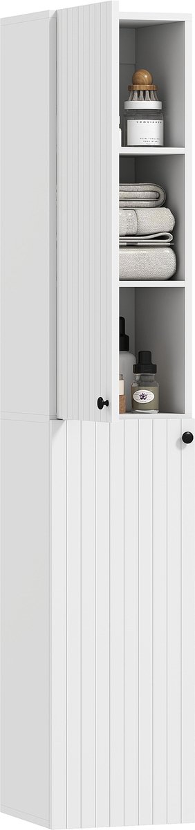 HOMCOM Badkamerkast MDF 30L x 30B x 161H cm Wit