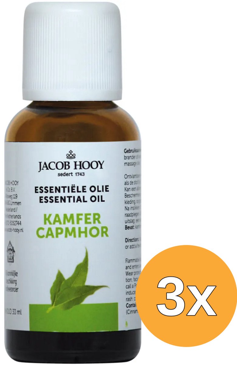 3x Jacob Hooy Kamfer olie (30 ml)