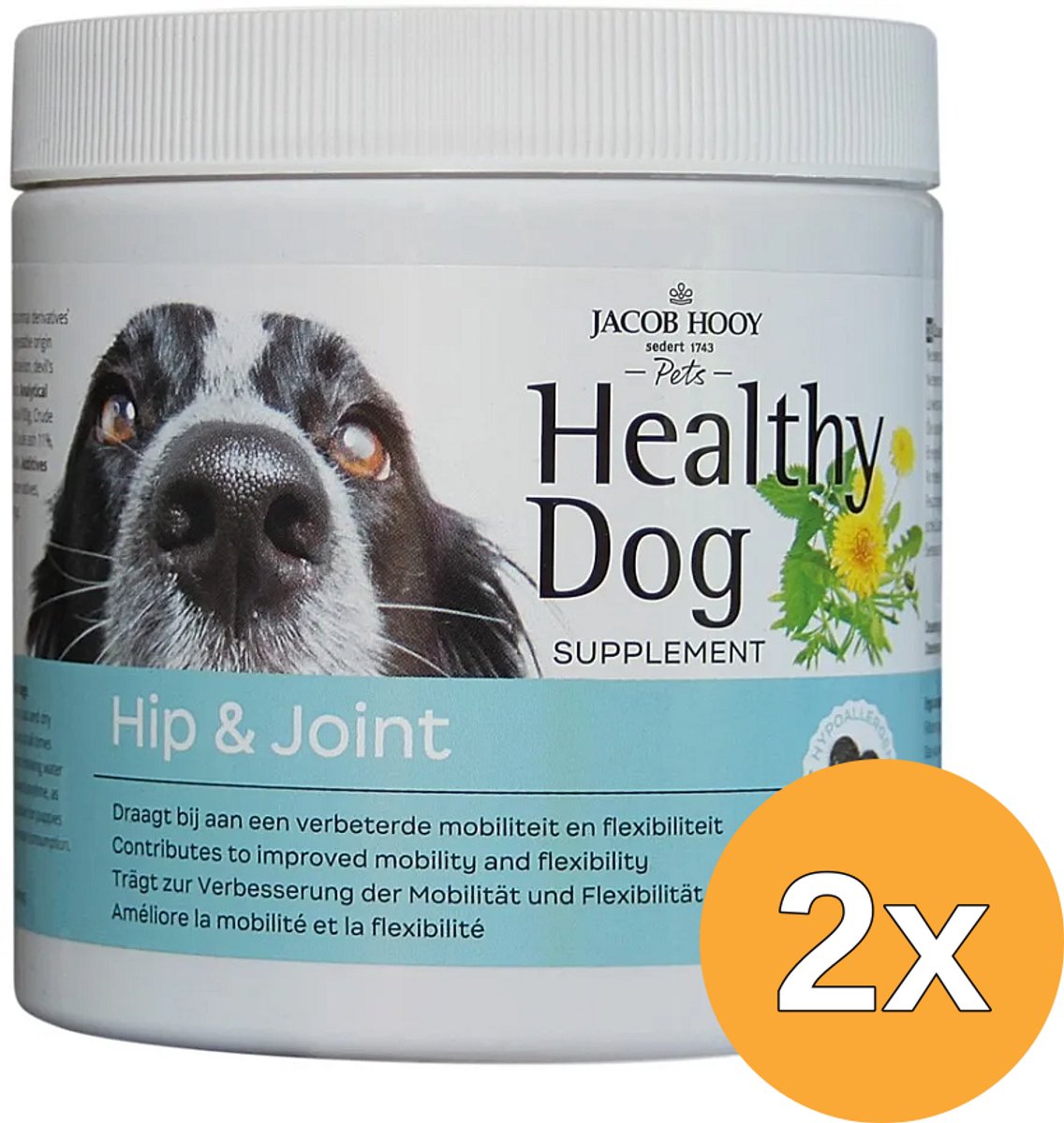 2x Jacob Hooy Healthy Dog Hip&Joint (80 stuks)