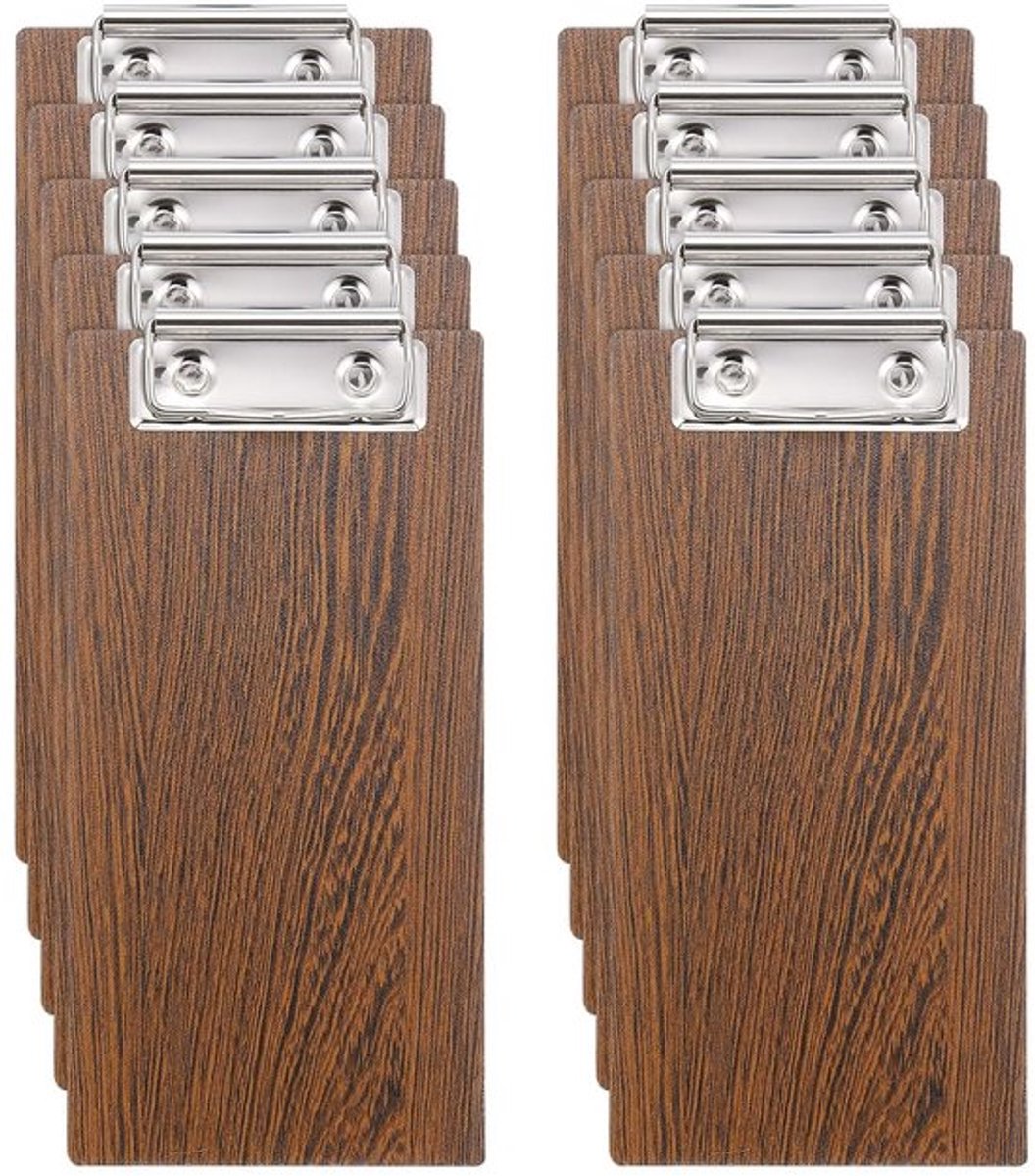 Mini Klipbord Houder voor Restaurants - 30 Stuks Houten Presentatoren voor Menu's, Café's en Bediening - Ideaal voor Gastcontrole en Organisatie