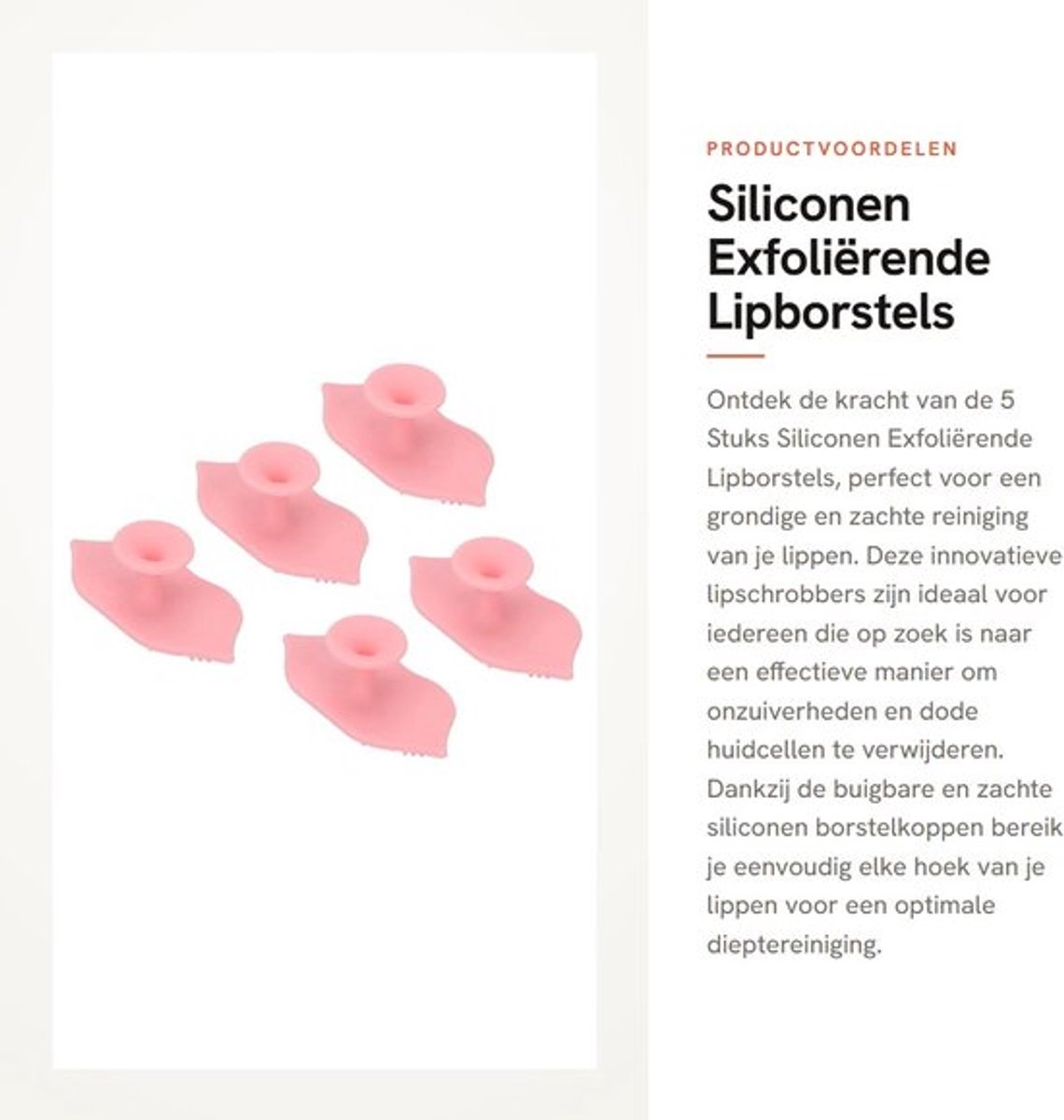 Lipborstels 5 Stuks - Siliconen Exfoliërende Borstel - Draagbaar met Zuignap - Dieptereiniging - Vermindert Vettig Vuil - Zacht Contactoppervlak - Gezichtsborstel