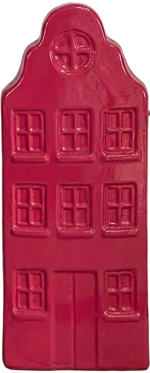 Clayre & Eef Decoratie Beeld Huis Rood Polyresin