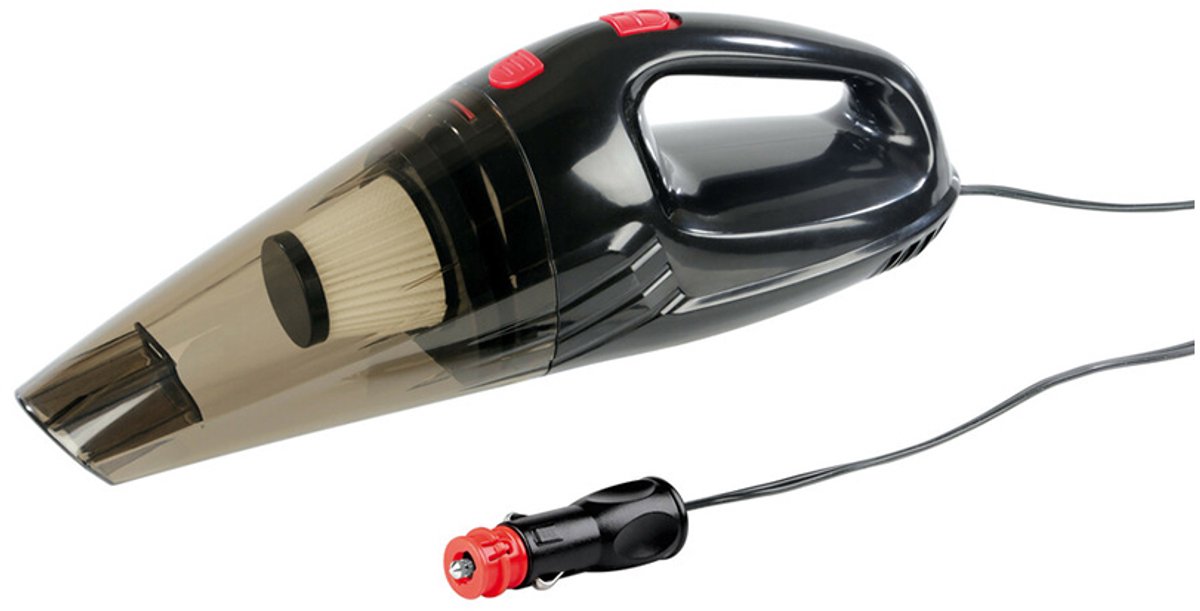 Lampa 24V Auto Stofzuiger 100W met 4000 Pa Zuigkracht, 5 m Kabel, Sigarettenaansteker Aansluiting, Filter en Accessoireset Zwart