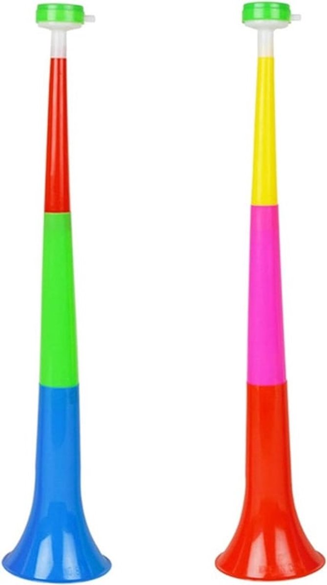 2 stuks cheerleading trompetspel, plastic, voetbalstadion, cheerfan, hoorns, trompetaccessoires voor voetbal en sportfeesten, willekeurige kleur