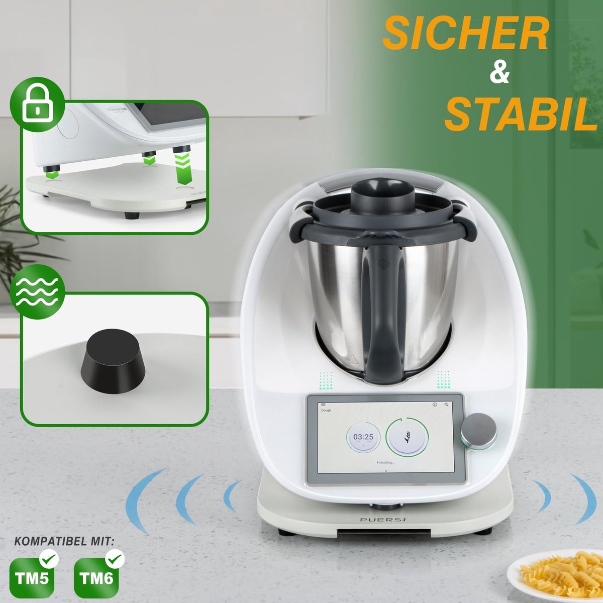 Solidchoice - Sliding Board voor Thermomix met Wielen en Lichtgewicht Ontwerp