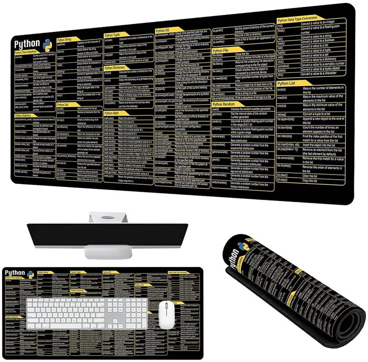 Solidchoice - XXL Mouse Pad 300 x 800 x 2 mm met Snelle Koppelingen