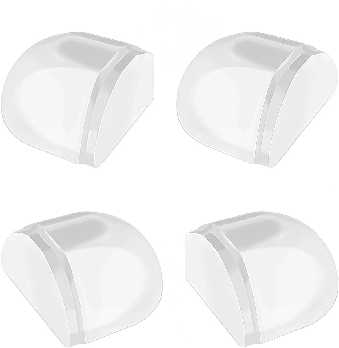 Solidchoice - Set van 4 Transparante Zelfklevende Deurscharnieren