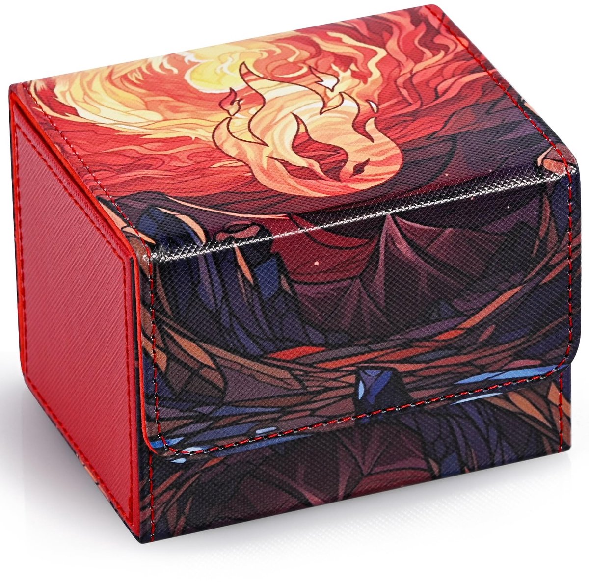 Solidchoice - Deck Box voor TCG Kaarten met 2 Verdelers en PU Leren Afwerking
