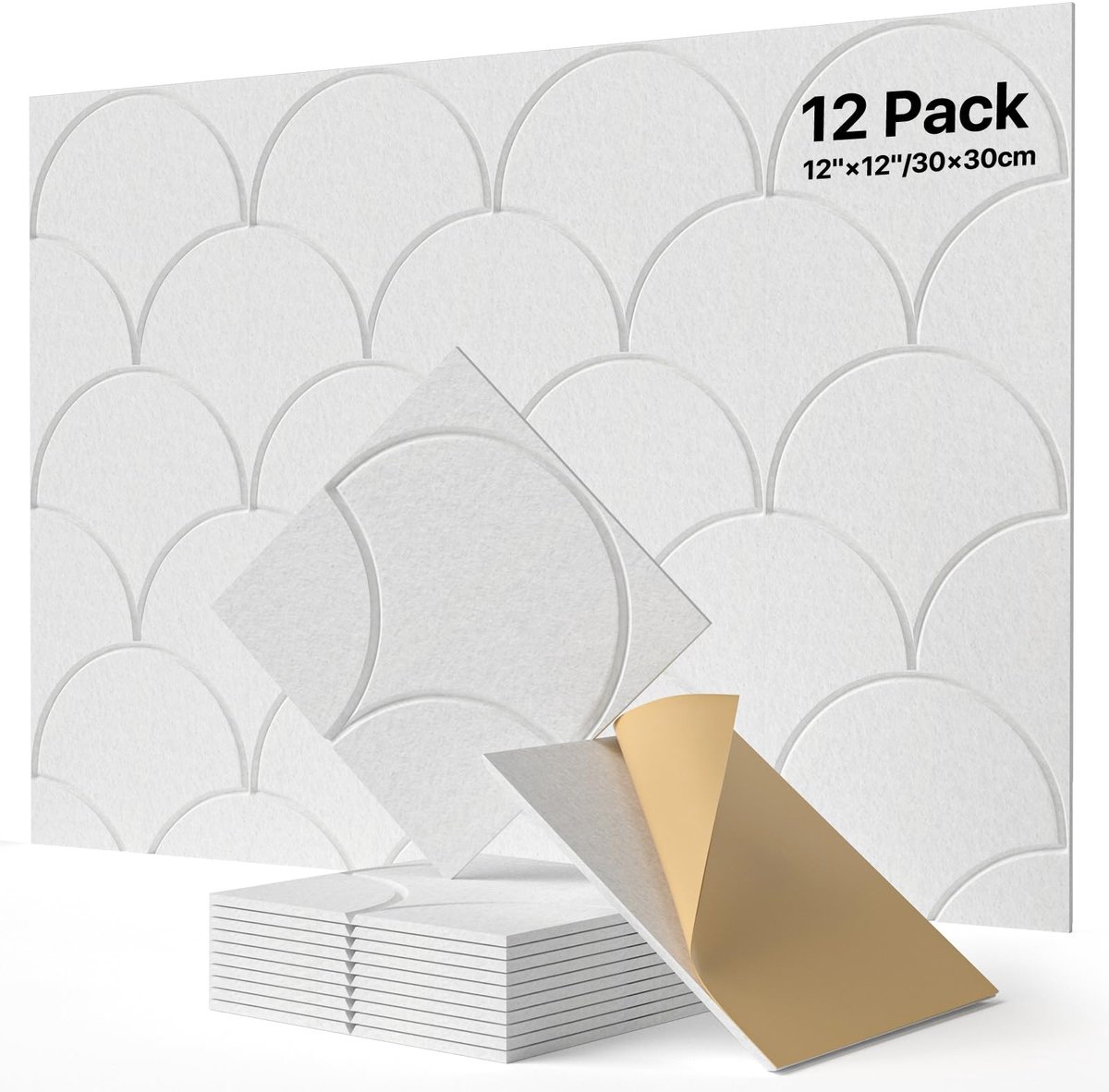 Solidchoice - Geluidsabsorberende Panelen van Polyester, 12 Stuks voor Akoestische Behandeling