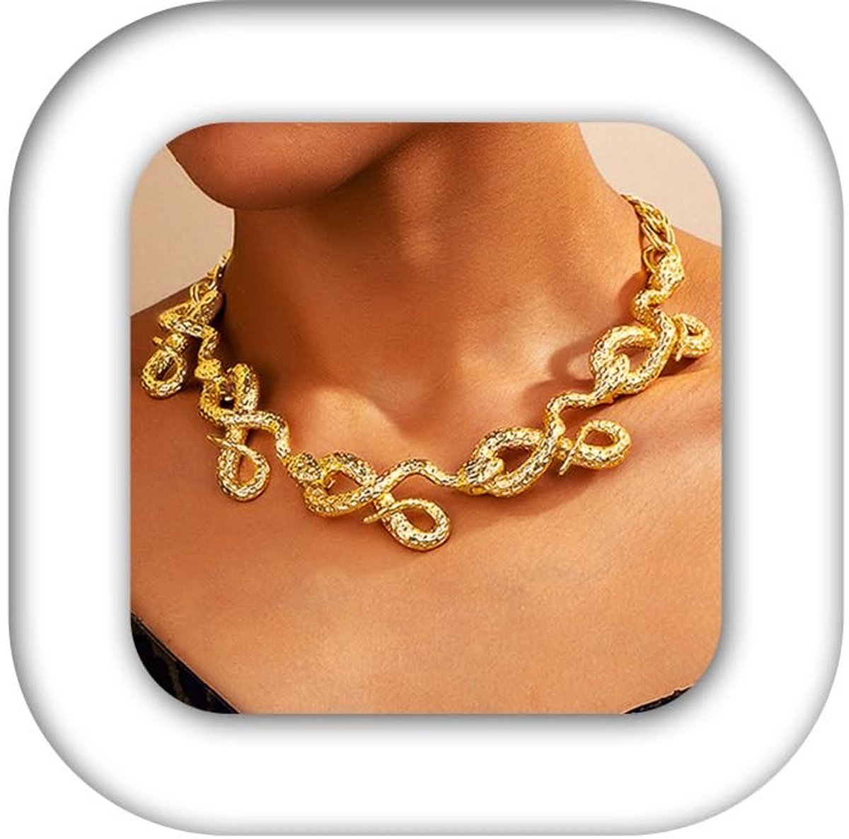 Solidchoice - Gouden Slang Ketting voor Vrouwen