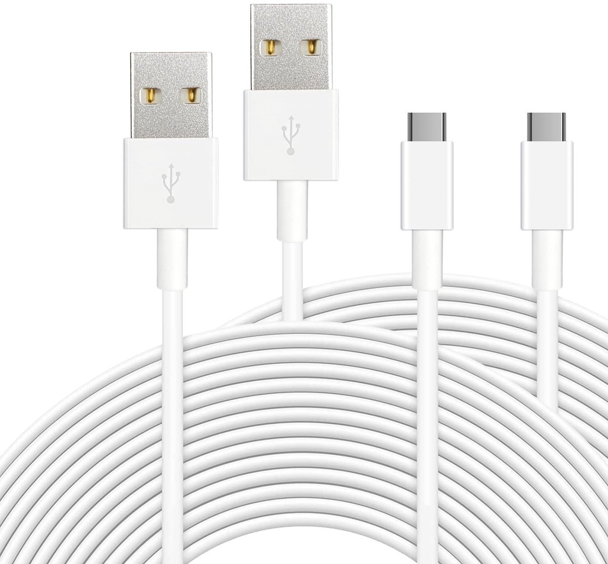 Solidchoice - Set van 2 USB-C Verlengkabels van 3m