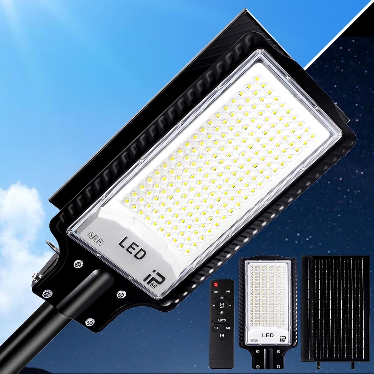 Solidchoice - 30000LM Zonnepanelen Buitenlamp met Afstandsbediening