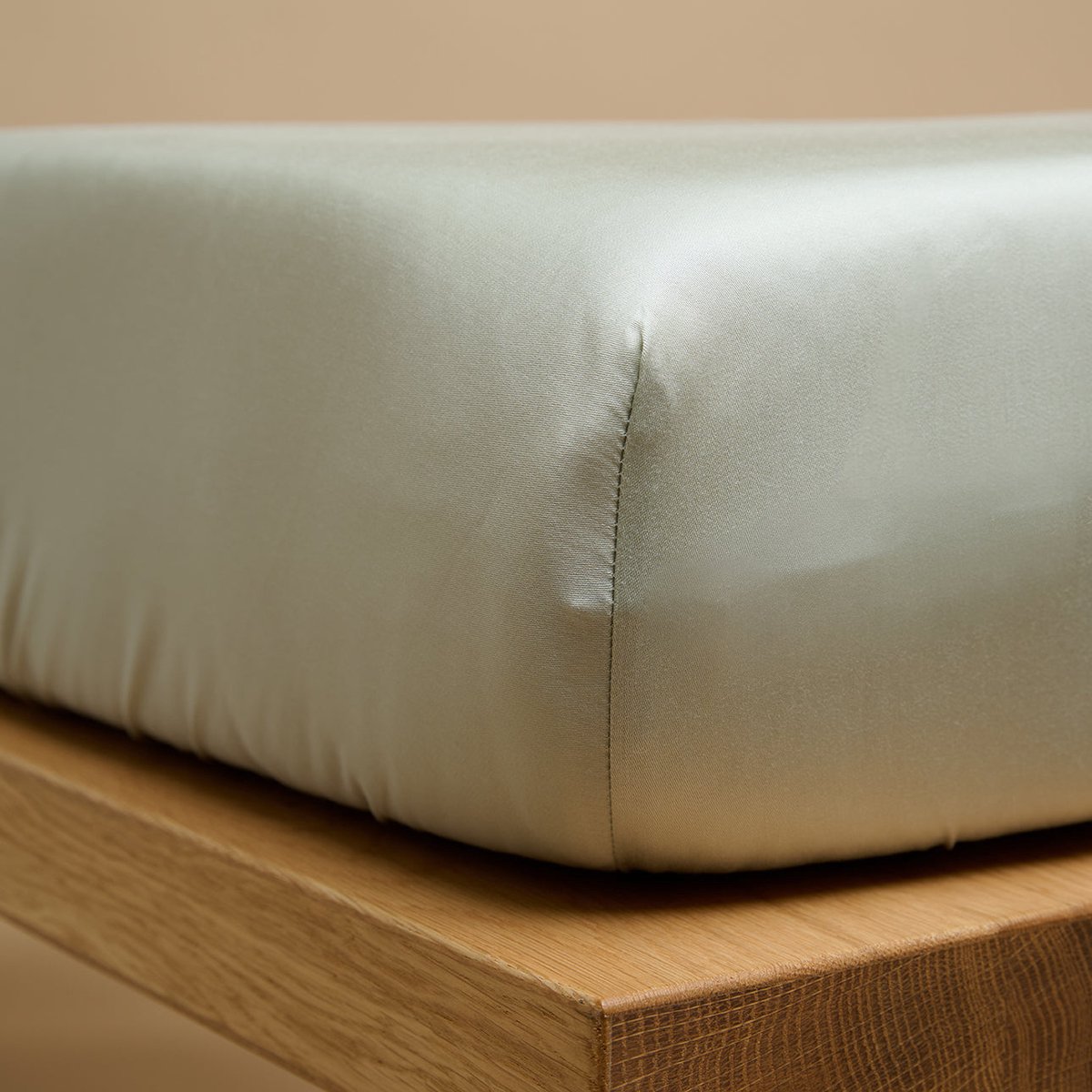 Coco & Cici - TENCEL - Sateen Hoeslaken Grijs Groen - 210x210x30