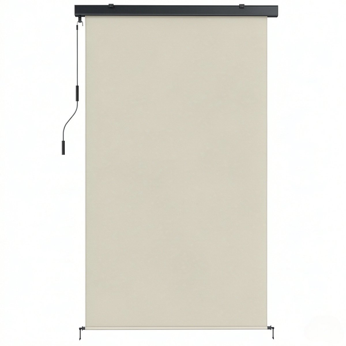 Verticale luifel - handmatig draaimechanisme - wind- en waterafstotende zonwering - beige
