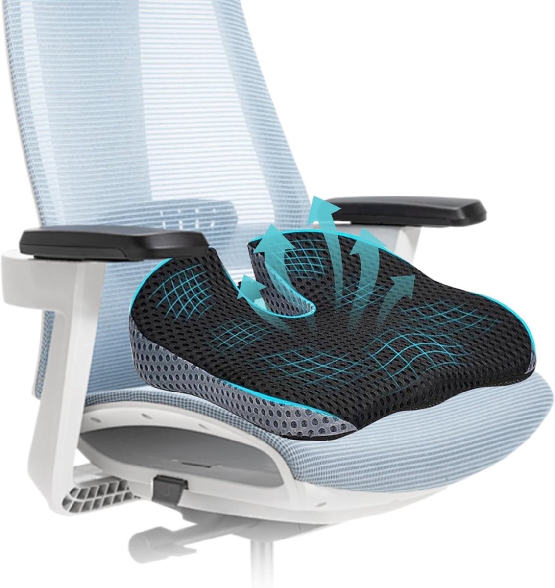 ZRNS® Zitkussen Orthopedisch - Stuitkussen Ergonomisch - Wigkussen voor Auto of Bureaustoel - Memory Foam