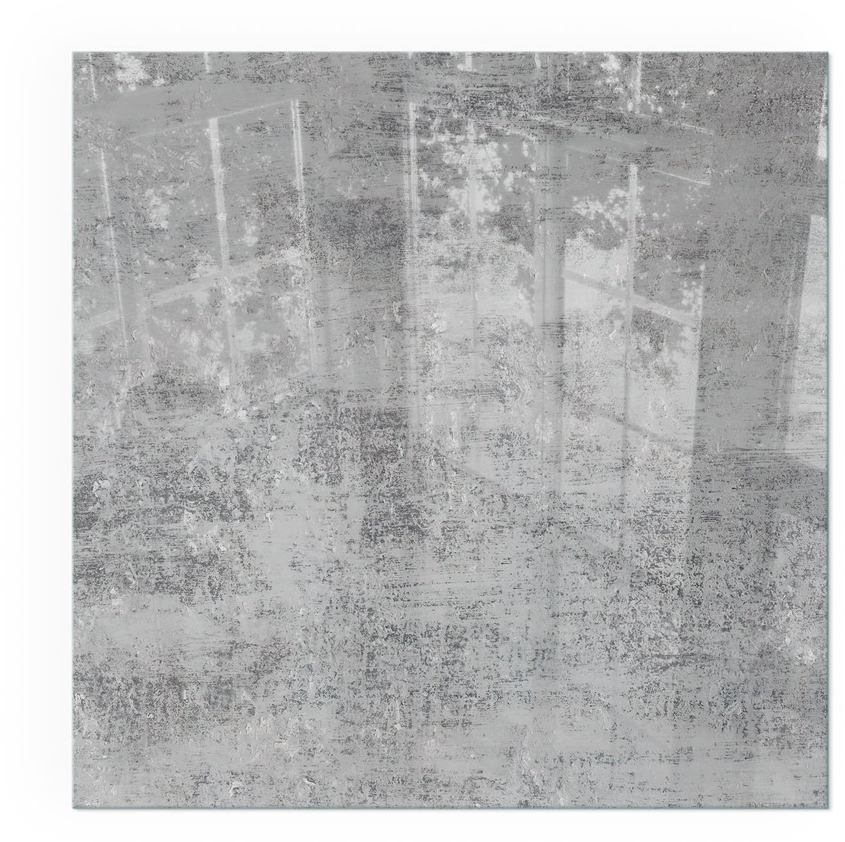 ArtPrintCavePlaat onder houtkachel - 60x60cm - Vloerplaat voor kachel - Kachel vloerplaat Grijs - Vloerplaat openhaard
