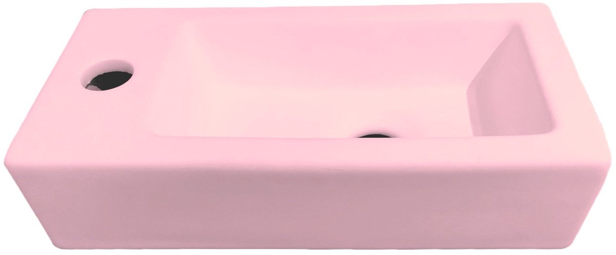 Toilet fonteinbakje Sanitado rainbow links 37 x 18 x 9 cm mat roze