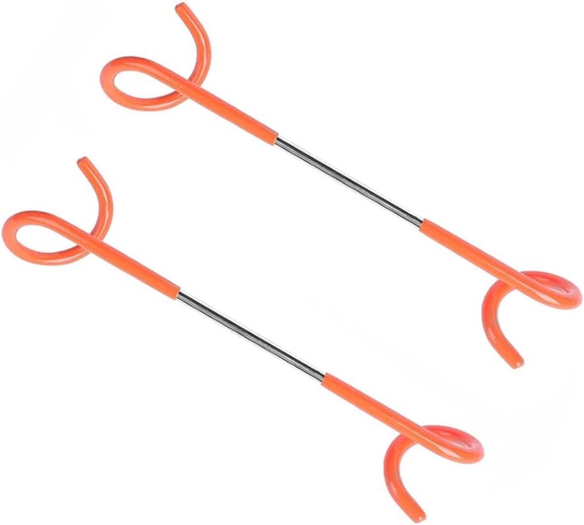2 Stuks Camping Haak Hanger voor Lampen en Tentpalen - Ideaal voor Vissen, Kamperen en Avontuurlijke Reizen, Oranje