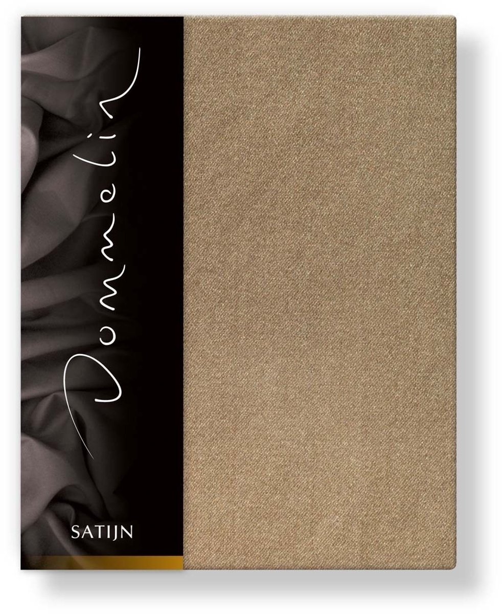 Dommelin Hoeslaken Uni Satijn 300TC 574 Cappuccino 90x220/30