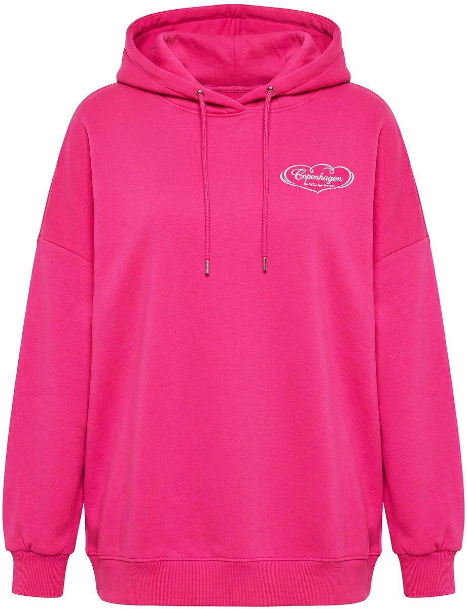 Studio Untold - Dames - Hoodie oversized Copenhagen Prints capuchon - Roze - Maat 54+