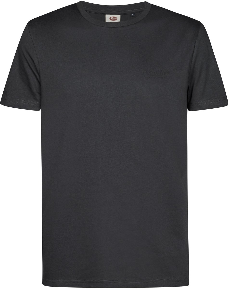 Petrol Industries - Heren T-shirt met print op de rug rivermill - Zwart - Maat S
