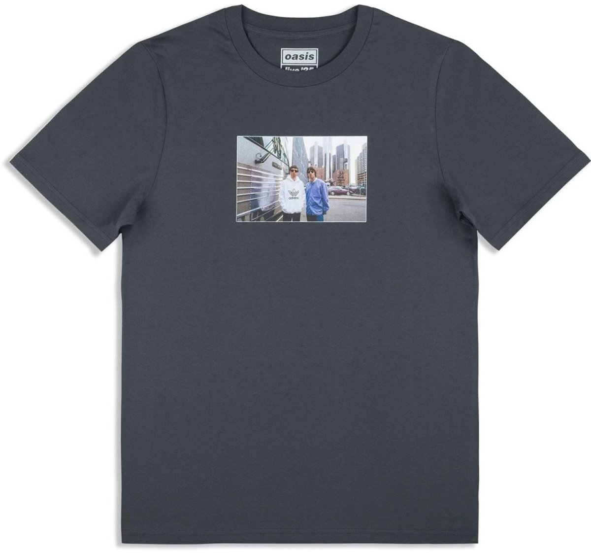 Oasis - Detroit Bus Photo Heren Tshirt - 2XL - Blauw