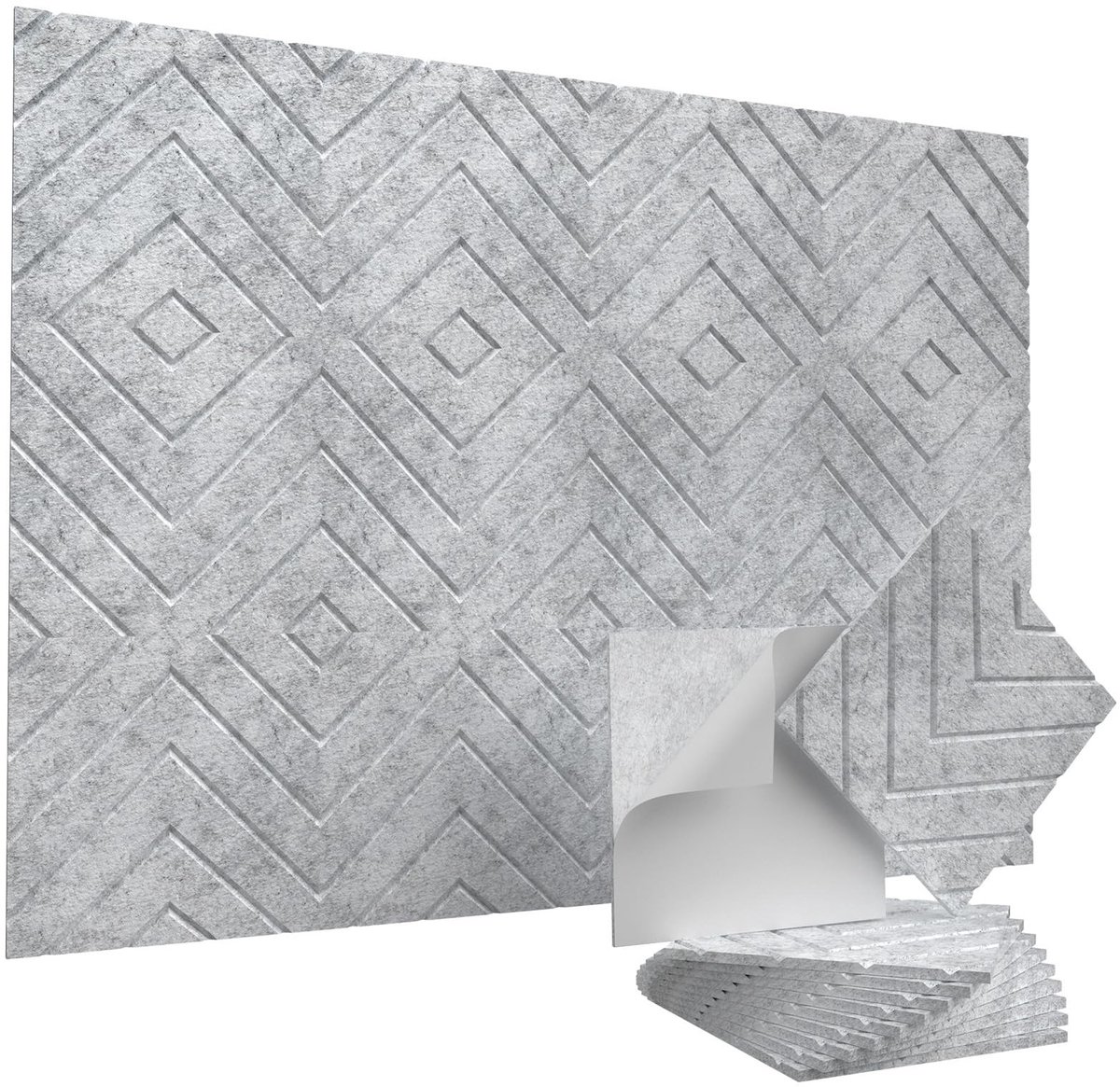 Solidchoice - Zelfklevende Akoestische Panelen Set van 10 voor Geluidsisolatie