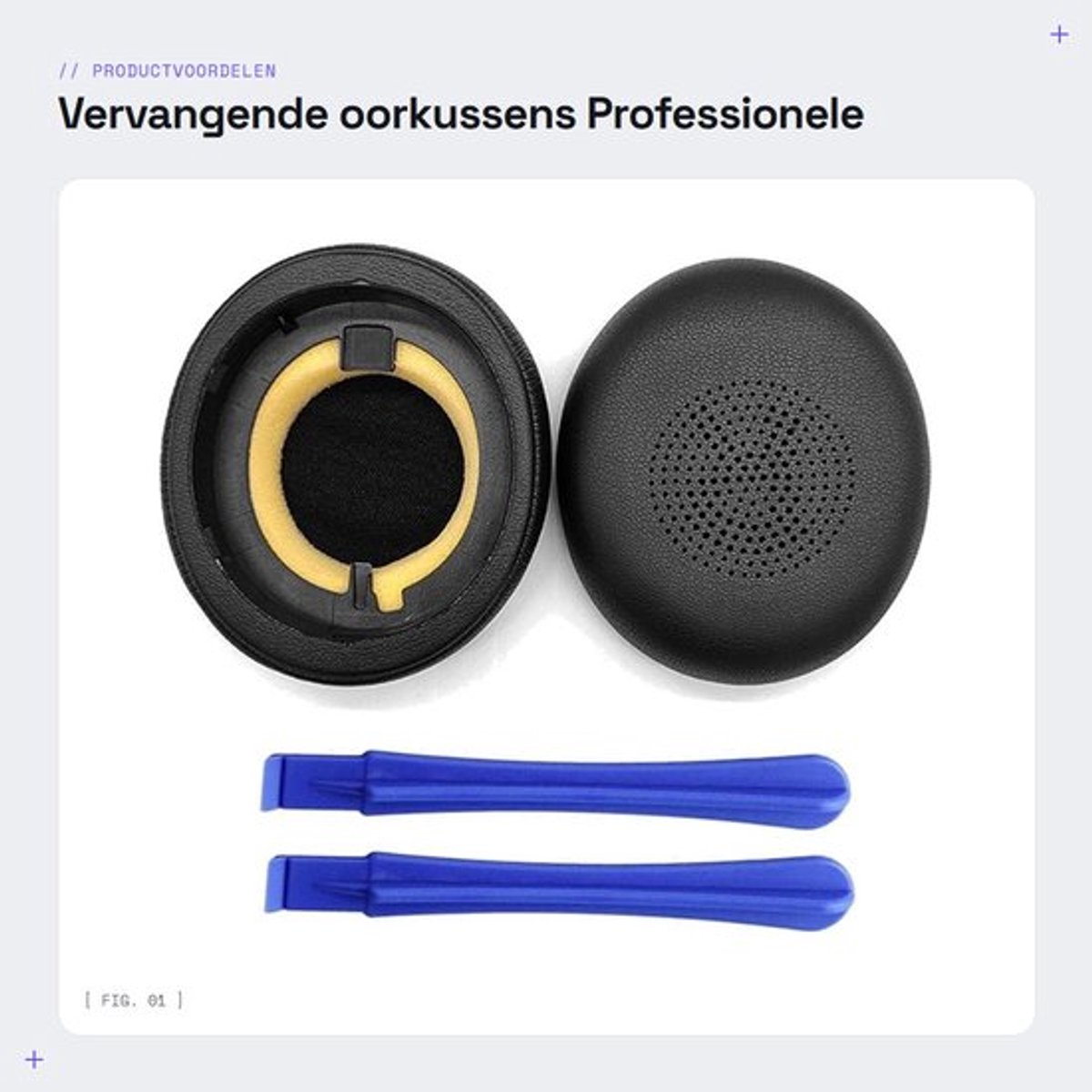Vervangende oorkussens - Professionele oorkussens - Zacht eiwitleer - Zwart - Comfortabel - Geschikt voor Jabra Evolve2 65 40 en Elite 45h
