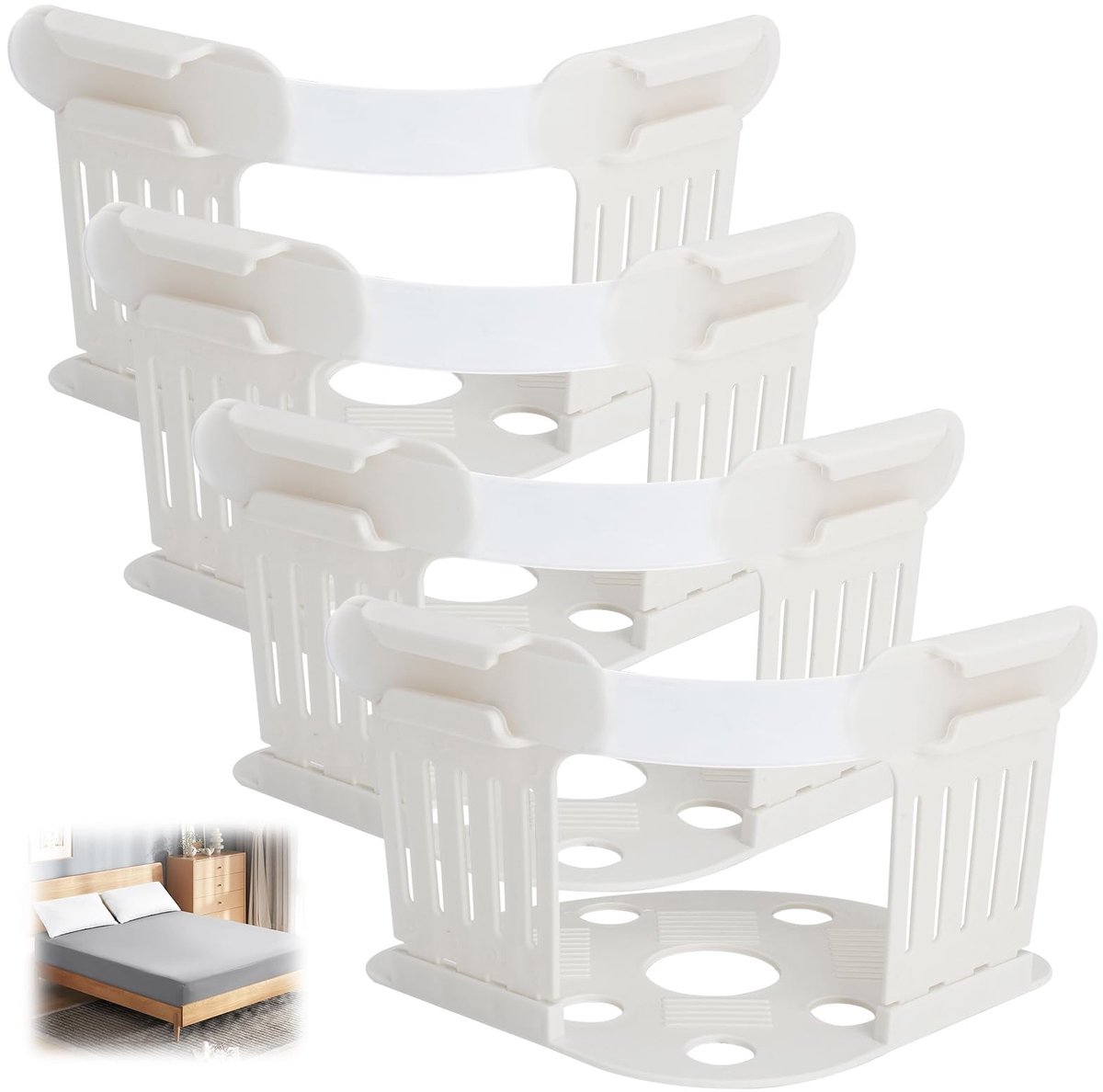 Solidchoice - 4 Stuks Bedlakenhouders met Antislip Design