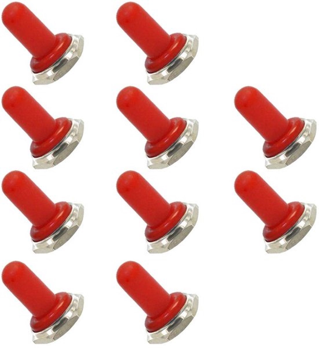 Waterdichte Rocker-switch-deksels - Rubberbescherming voor Auto en Boot - 10 stuks - 12 mm - Duurzaam en weerbestendig - Ideaal voor vrachtwagens...