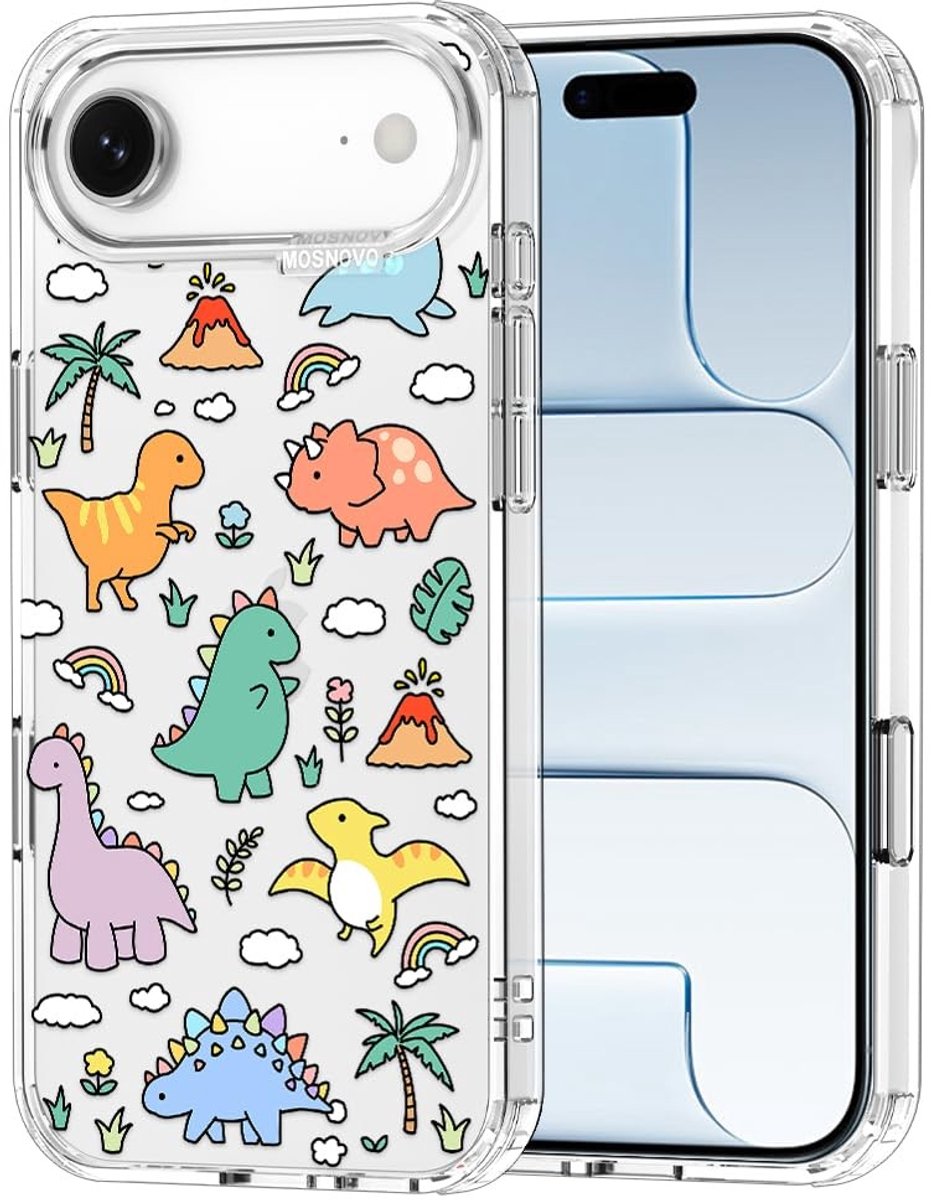 Solidchoice - Shockproof TPU Hoes voor 17A met Buffertech Bescherming en Ontwerp Dinosaurussen