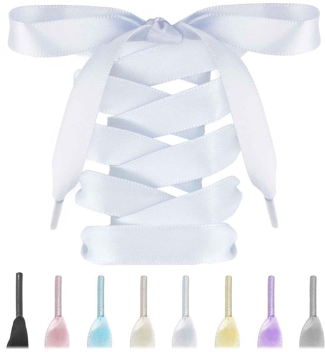 Solidchoice - Satijnen Schoenveters 1 cm voor Trainers met Glamoureuze Stijl
