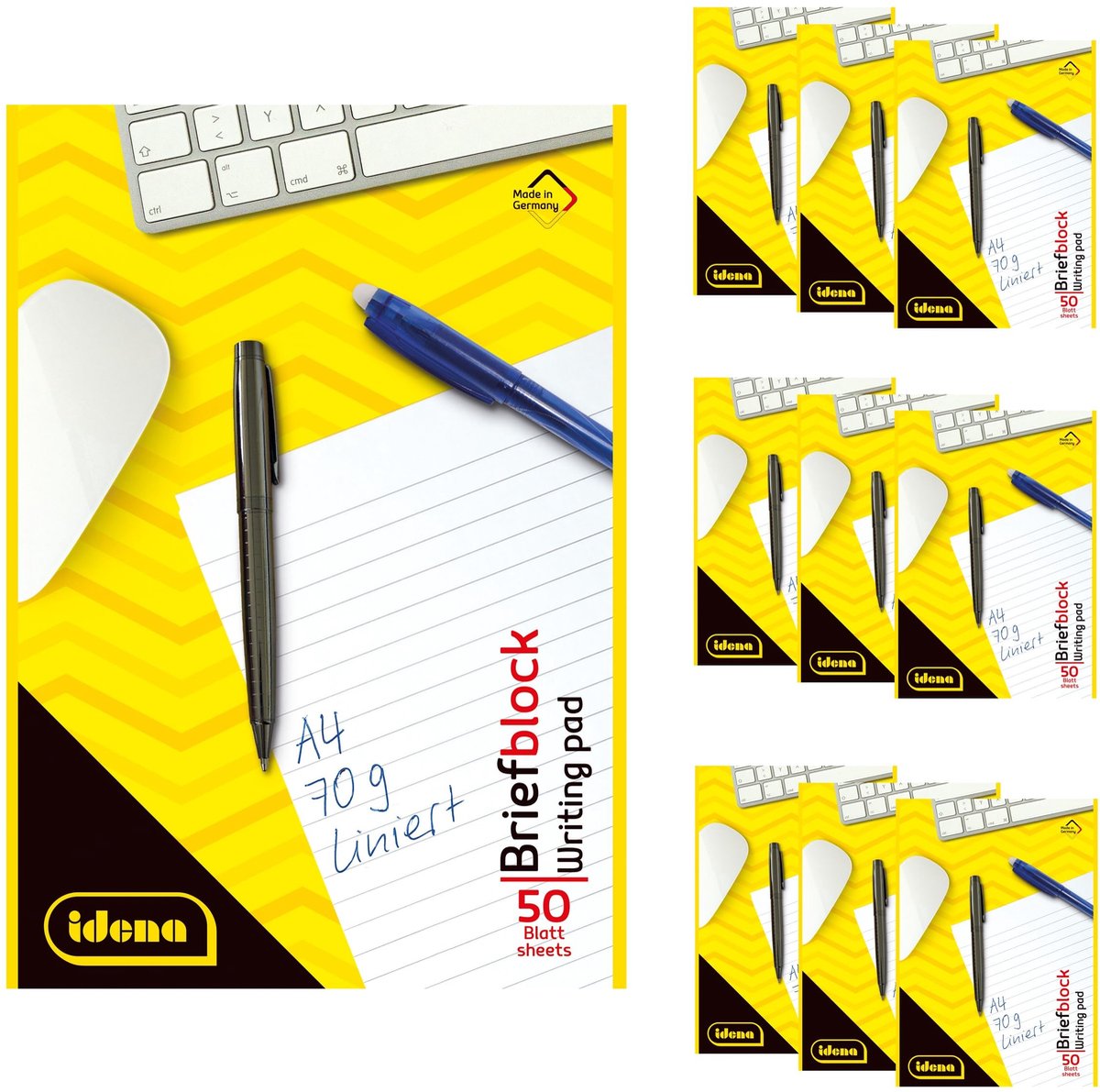 Solidchoice - A4 Lined Schrijfblok met 50 Vel en 10 Stuks