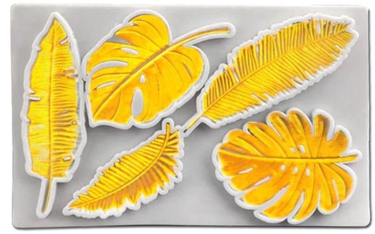Siliconen Vorm Bladeren - Flexibel en Duurzaam - 3D Bakvorm - Fondant Mallen - Taart Decoreren - Afmetingen 12,2 x 20 cm