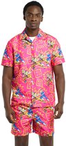 OppoSuits Dragon Ball Z - Goku vs Vegeta™ Zomer Set - Officieel Dragon Ball Z™ - Heren Zomer Set Festival - Carnavalskleding - Roze - L