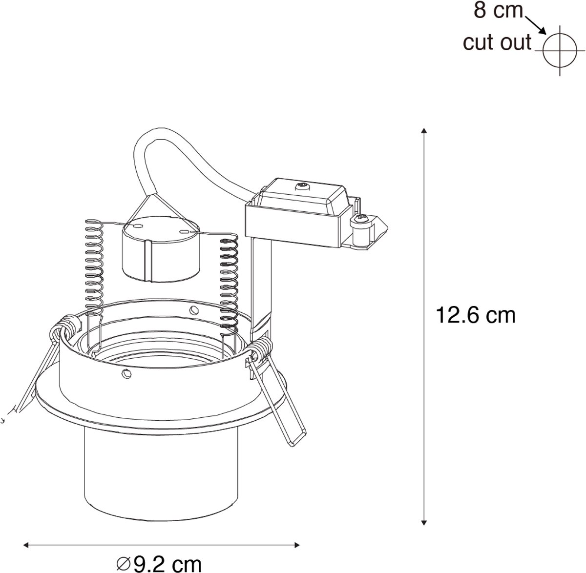 Qazqa inbouwspot, inbouwlamp - 105894 - donkerbrons , max. 10W, geschikt voor led, 9.2cm, rond, ideaal als hal, keuken en slaapkamer lamp, in set van
