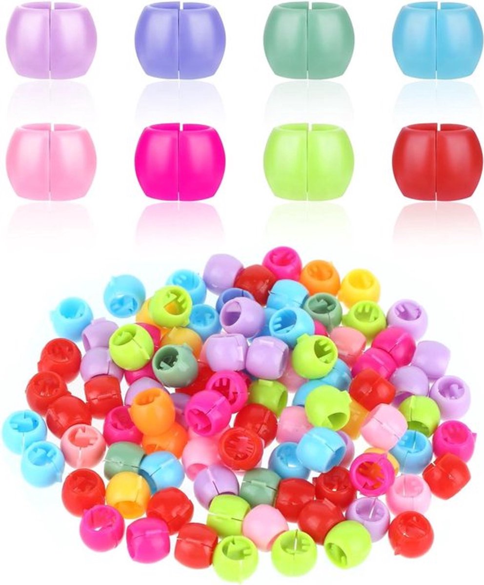100 stuks mini-klauw haarspeldjes regenboog vlecht clips plastic kleine haar klauw clips schattige snoep kleuren haardecoraties haarvlechten maker kralen clip