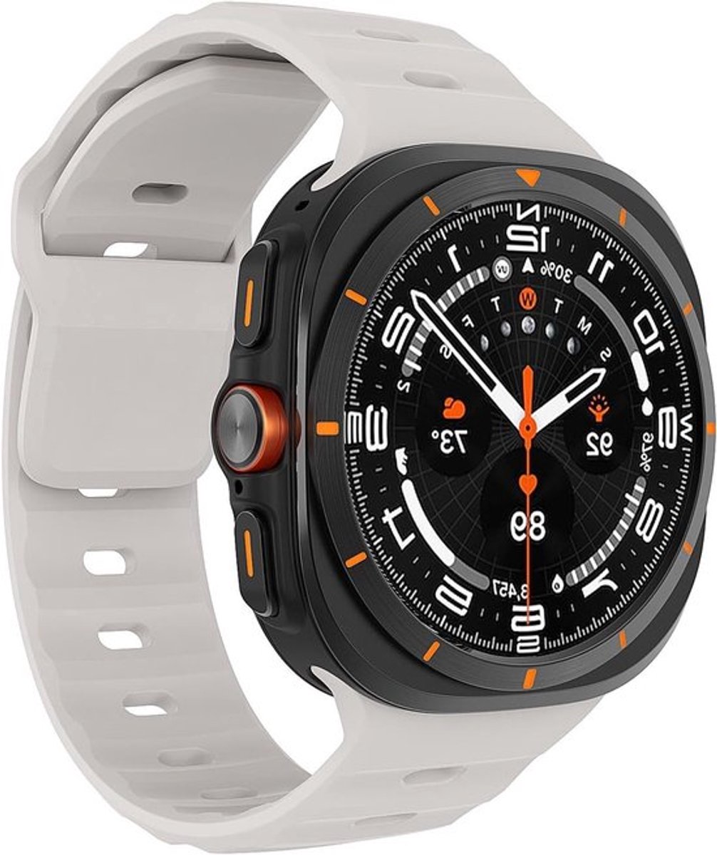 Sportieve en Waterdichte Silicone Horlogeband voor Samsung Galaxy Watch Ultra 47mm - Comfortabele Accessoire voor Mannen en Vrouwen, Ideaal voor Sport en Activiteiten