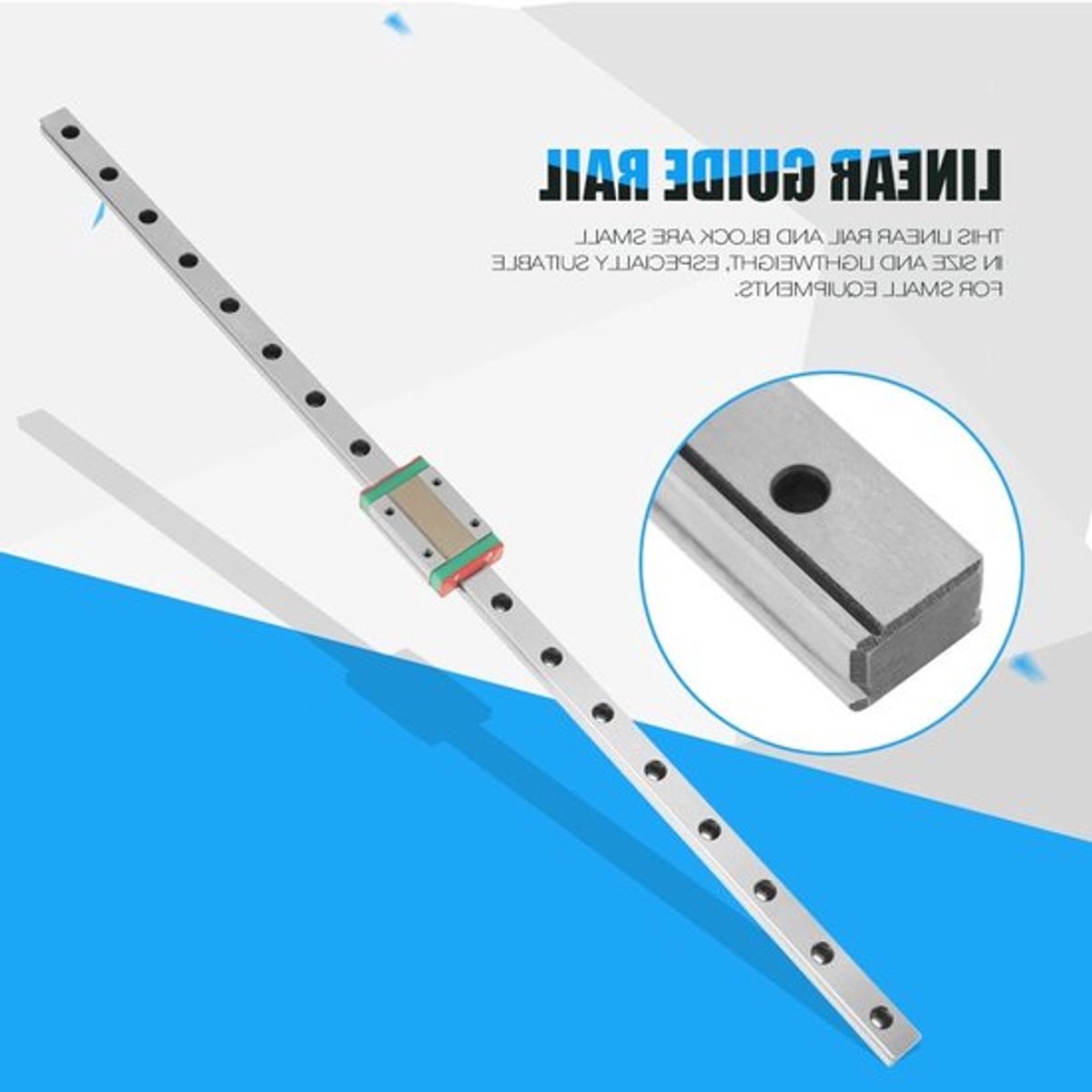 Mini lineaire geleiders 450mm, precisie geleidingsrail met MGN12H slider voor automatisering en meetapparatuur, ideaal voor kleine lineaire toepassingen