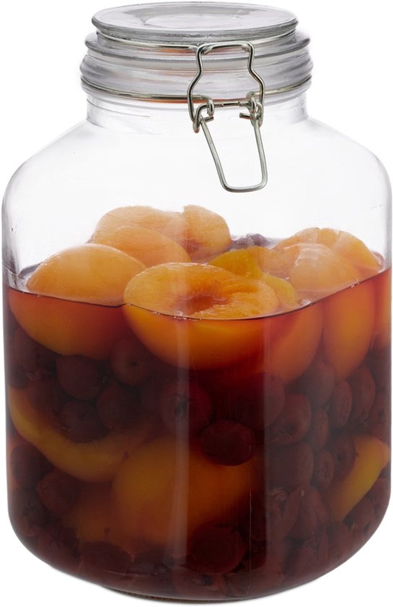 2x weckpot 3 liter - beugelsluiting - voorraadpot - bewaarpot - glas - inmaakpot