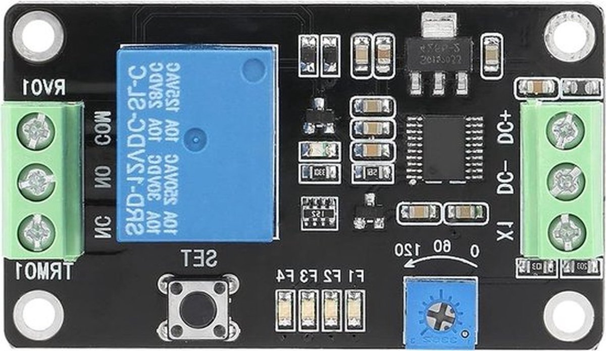 Vertragingstimer-relais - Zelfvergrendelende aan/uit-schakelaar - Super 555-timer - DC 5V/12V/24V-modulebord - timer - DC12V.