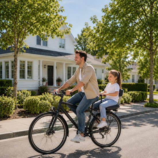 Bagagedrager Kussen - Zwart Fietszitje voor Extra Comfort en Eenvoud van BikyWijzer — afbeelding 4