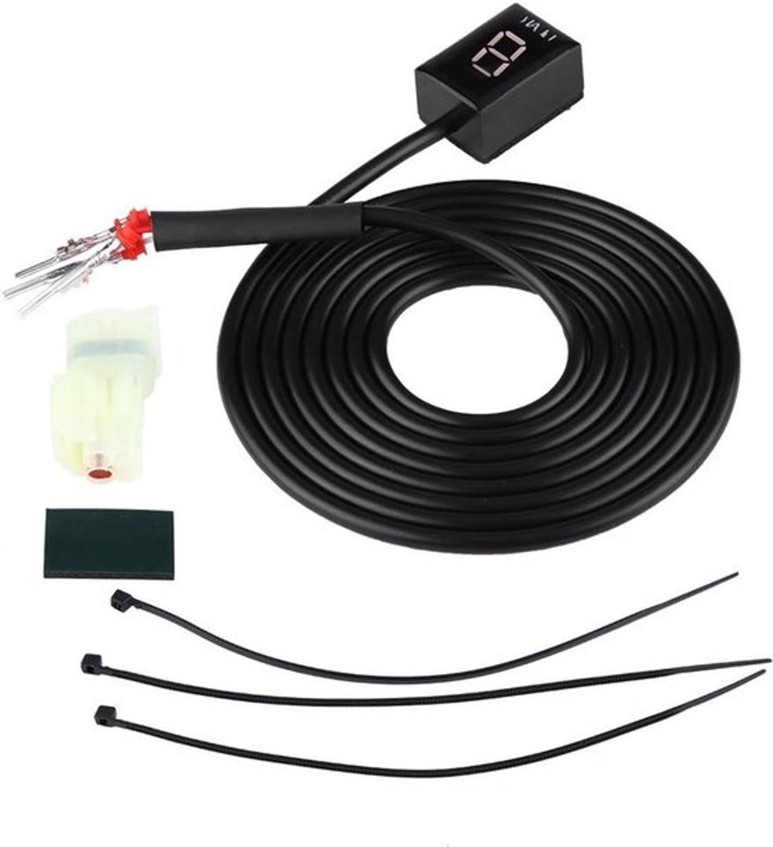 - Digitale versnellingsindicator voor motorfietsen - ECU plugmontage - Geschikt voor CB400F CB500X CB650F - 6 versnellingen - Zwart - Gear Indicator, Motorfiets Display - Compatibel met verschillende modellen.