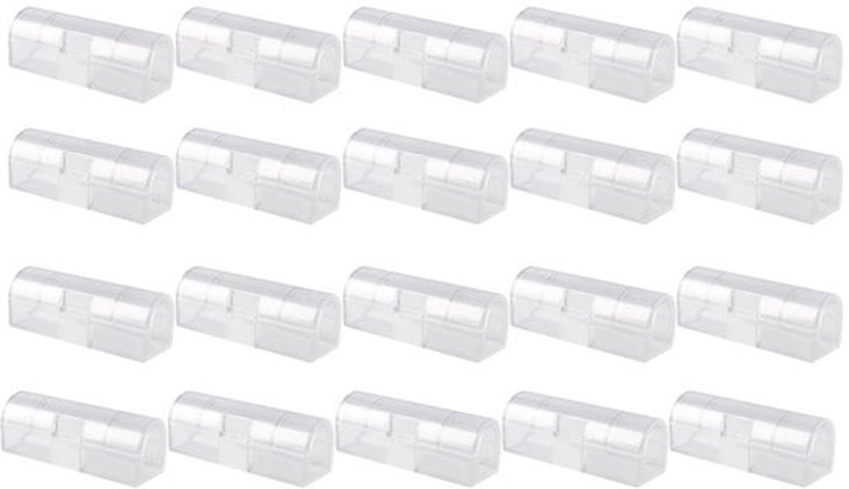 20 Stuks Zelfklevende Kabelclips voor Kabelbeheer, Organizers voor Draad en Kabels voor Thuis, Kantoor en Werkplaats
